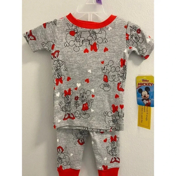 2 piece mickey and minnie mouse pajama 12 months - Picture 1 of 6